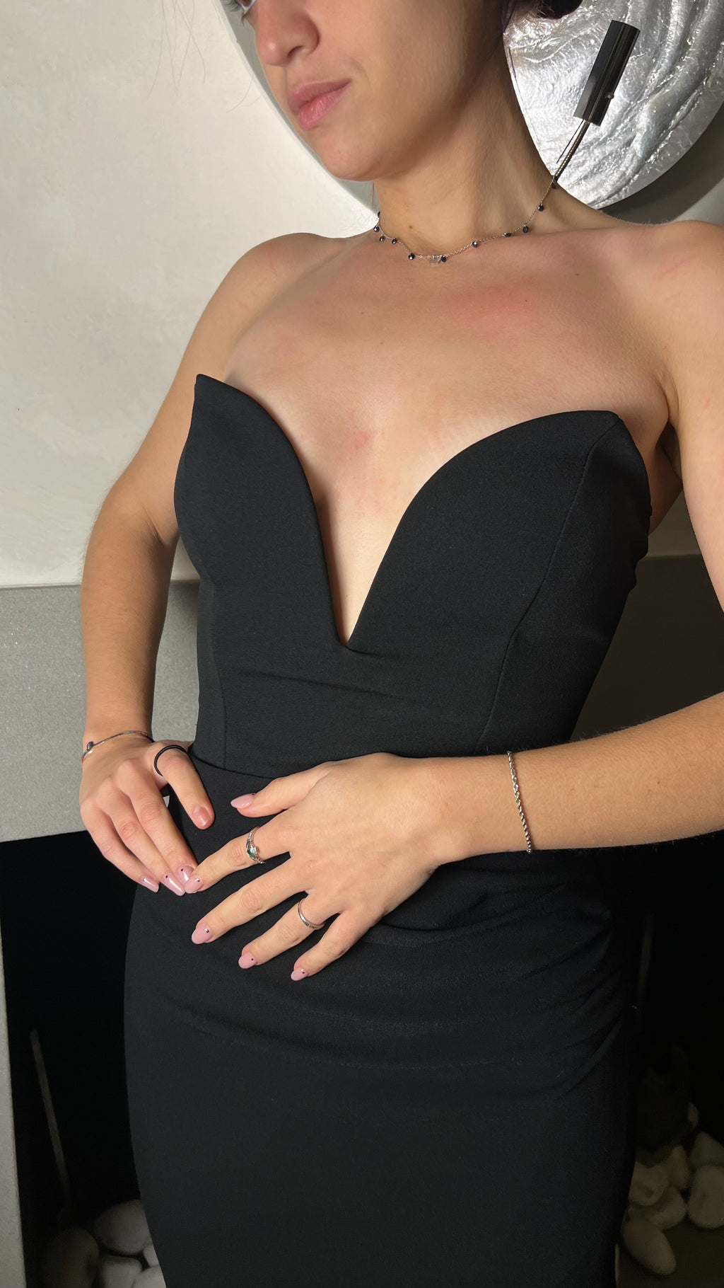 Corseet nero scollato