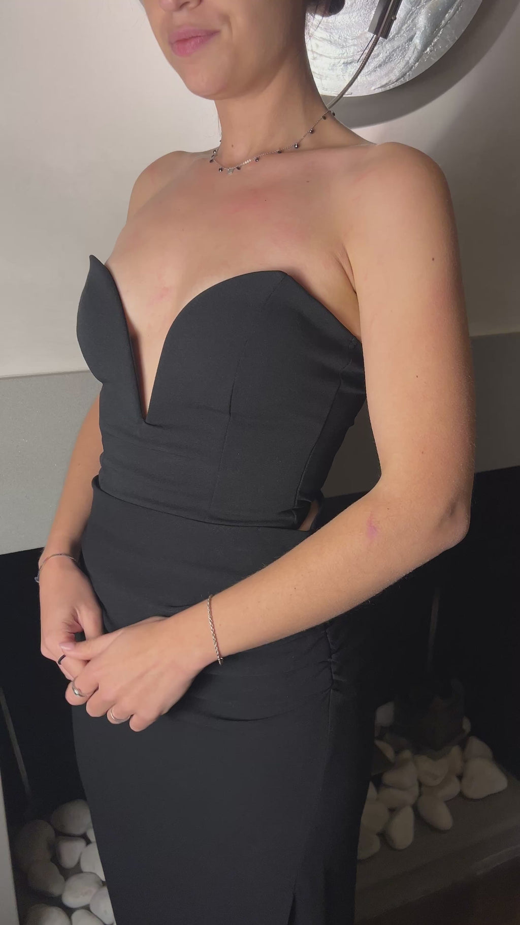 Corseet nero scollato