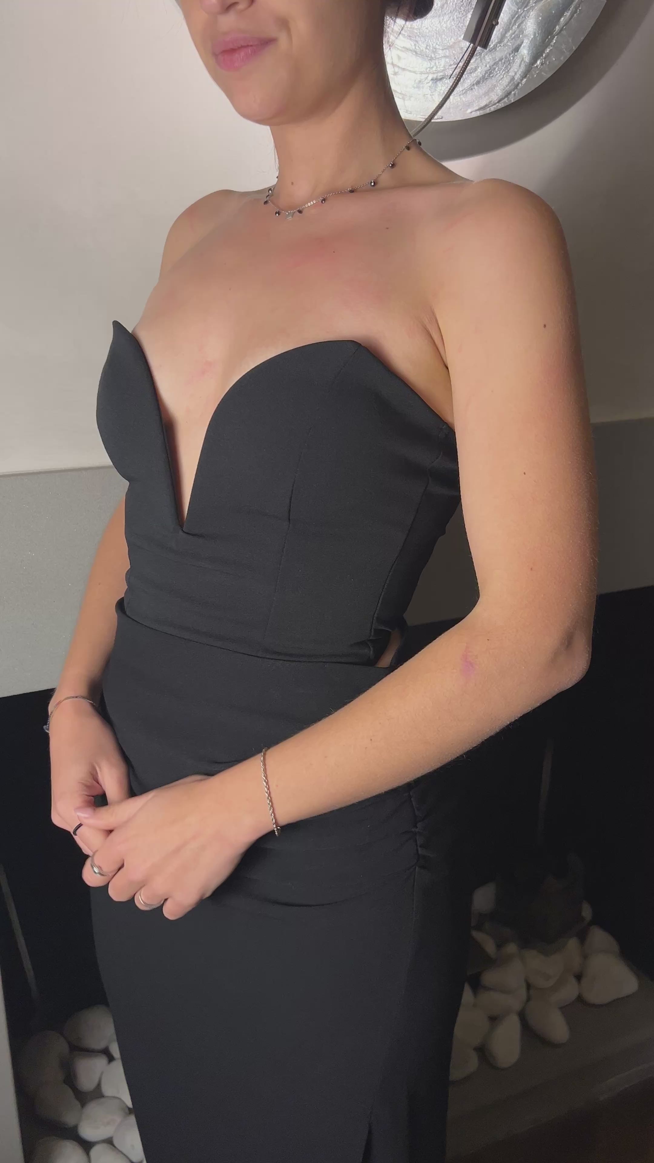 Corseet nero scollato